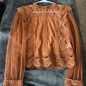 SHEIN orange blouse